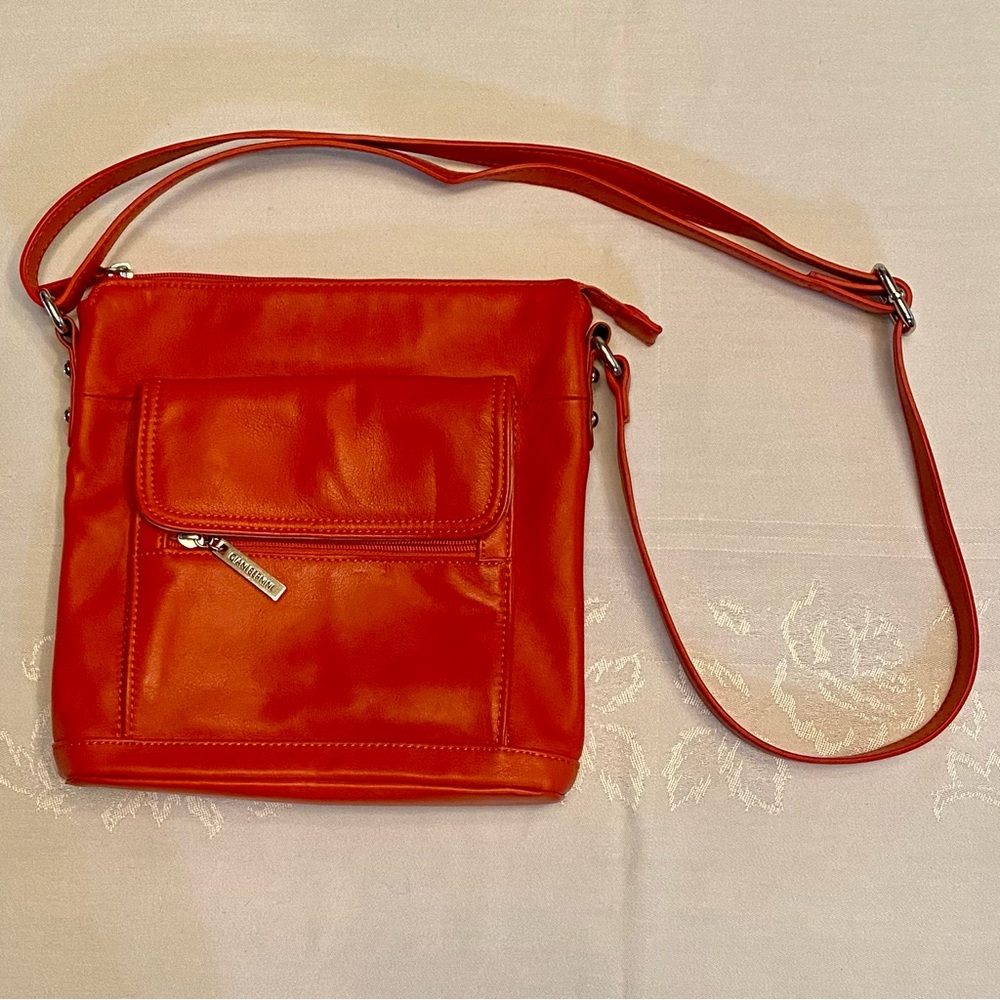 Giana Bernini leather shoulder bag, orange